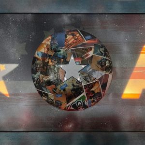 Vendita online opera dal titolo “Capitan America Led” realizzata dall'artista contemporaneo Fabio Tolu