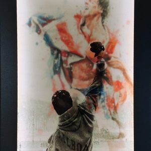 Vendita online opera dal titolo “Rocky Balboa Led” realizzata dall'artista contemporaneo Fabio Tolu